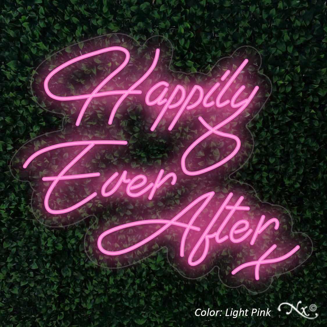 Happily Ever After Neon Sign color pink