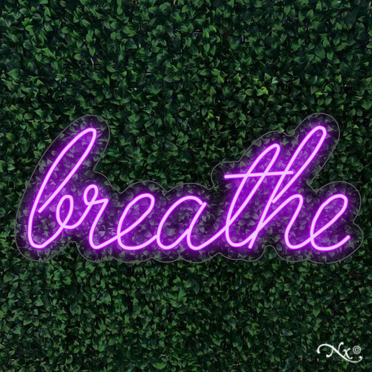 Breathe Neon Wall Sign