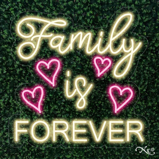 Family Is Forever LED Neon Sign