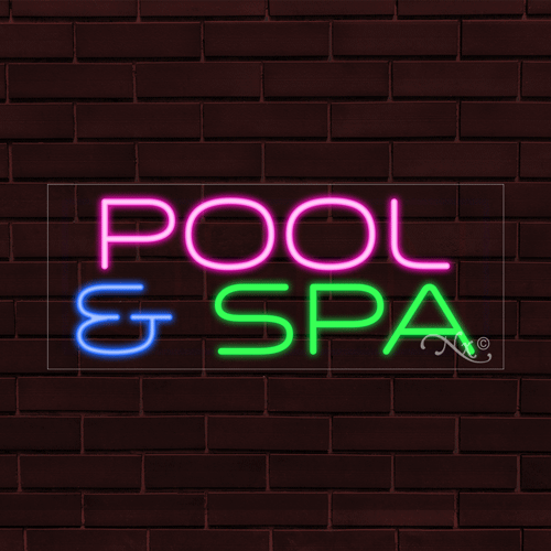 LED Pool & Spa Sign 32" x 13"