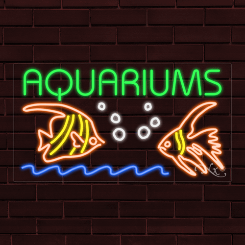 LED Aquariums Sign 37" x 20"