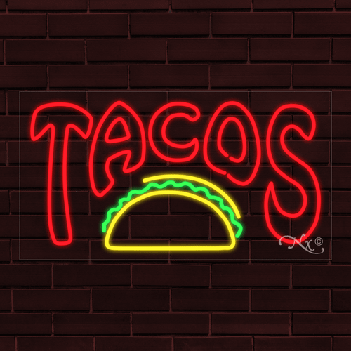 LED Tacos Sign 37" x 20"