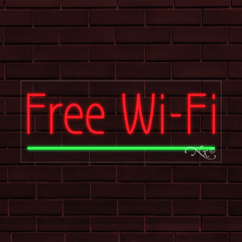 LED Free WI-Fi Sign 32" x 13"